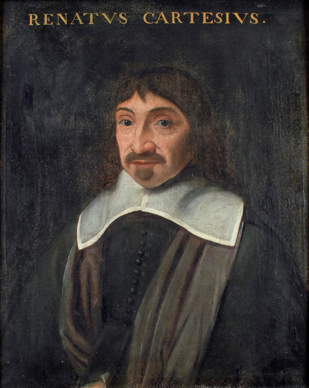 Porträtt av filosofen Rene Descartes (1596-1650), Anonym . Olja på duk av Unknown artist