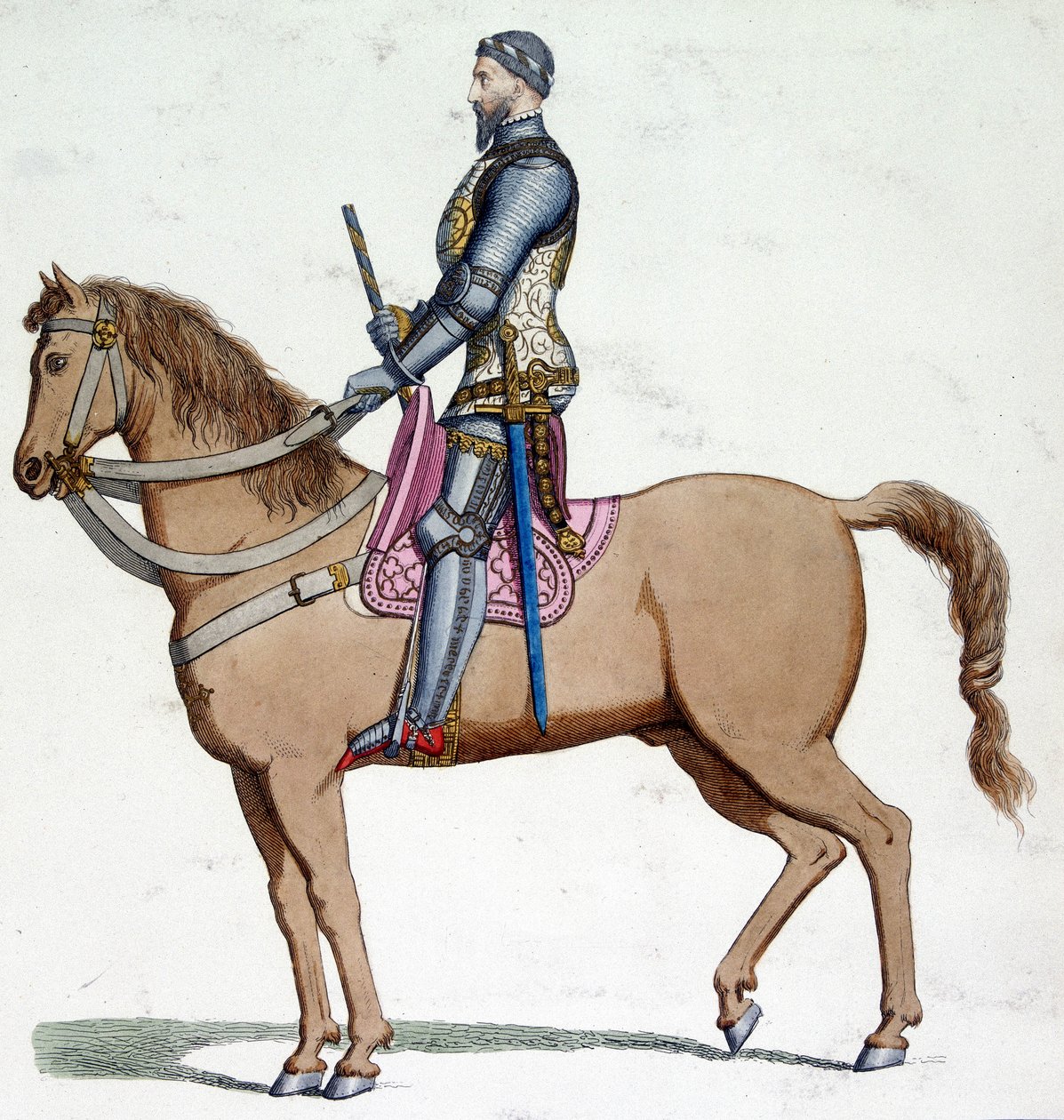 Porträtt på hästen av Bernabo Visconti (1319-1385), Lord of Milano. av Unknown artist