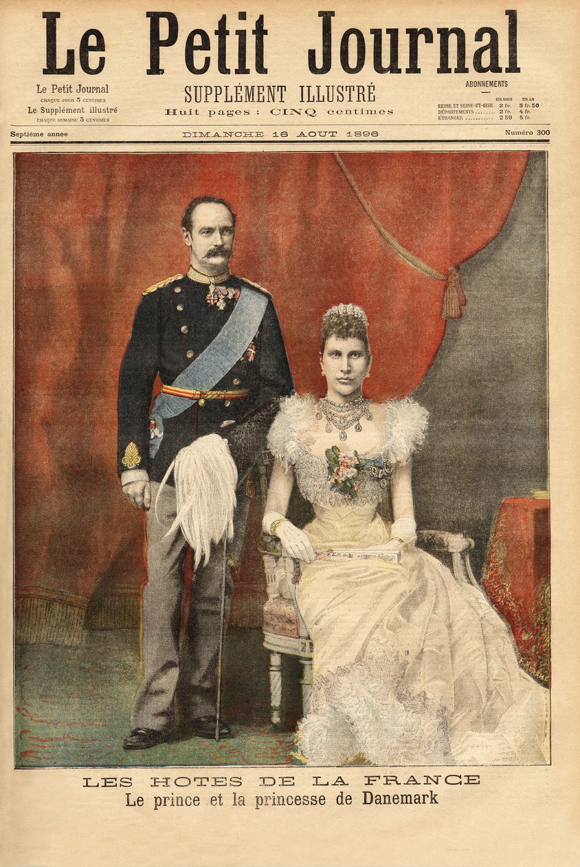 Porträtt av prinsen och prinsessan av Danmark, Frederik VIII (Frederik VIII av Danmark av Unknown artist