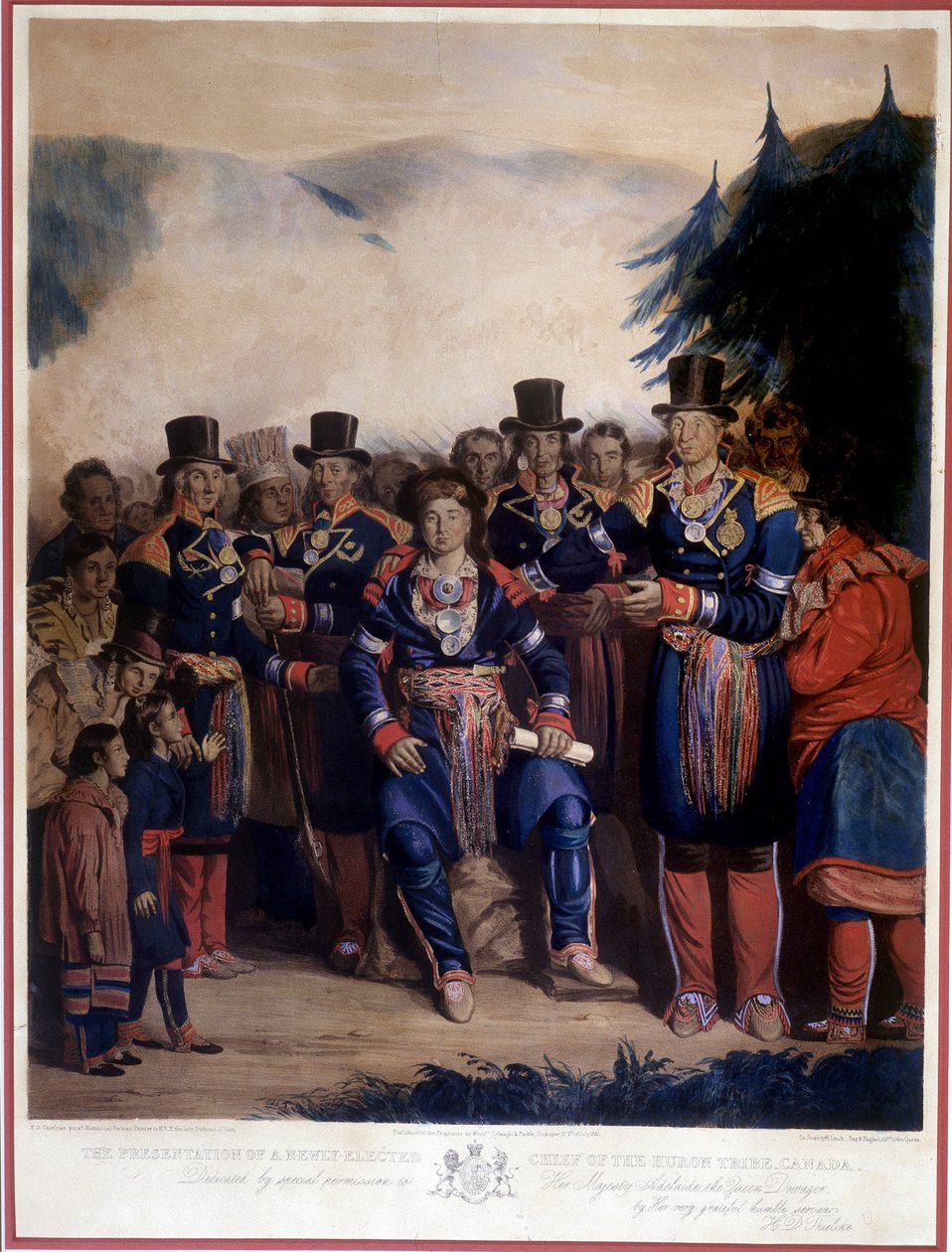 Presentation av den nyvalda Huron-stammen av Unknown artist
