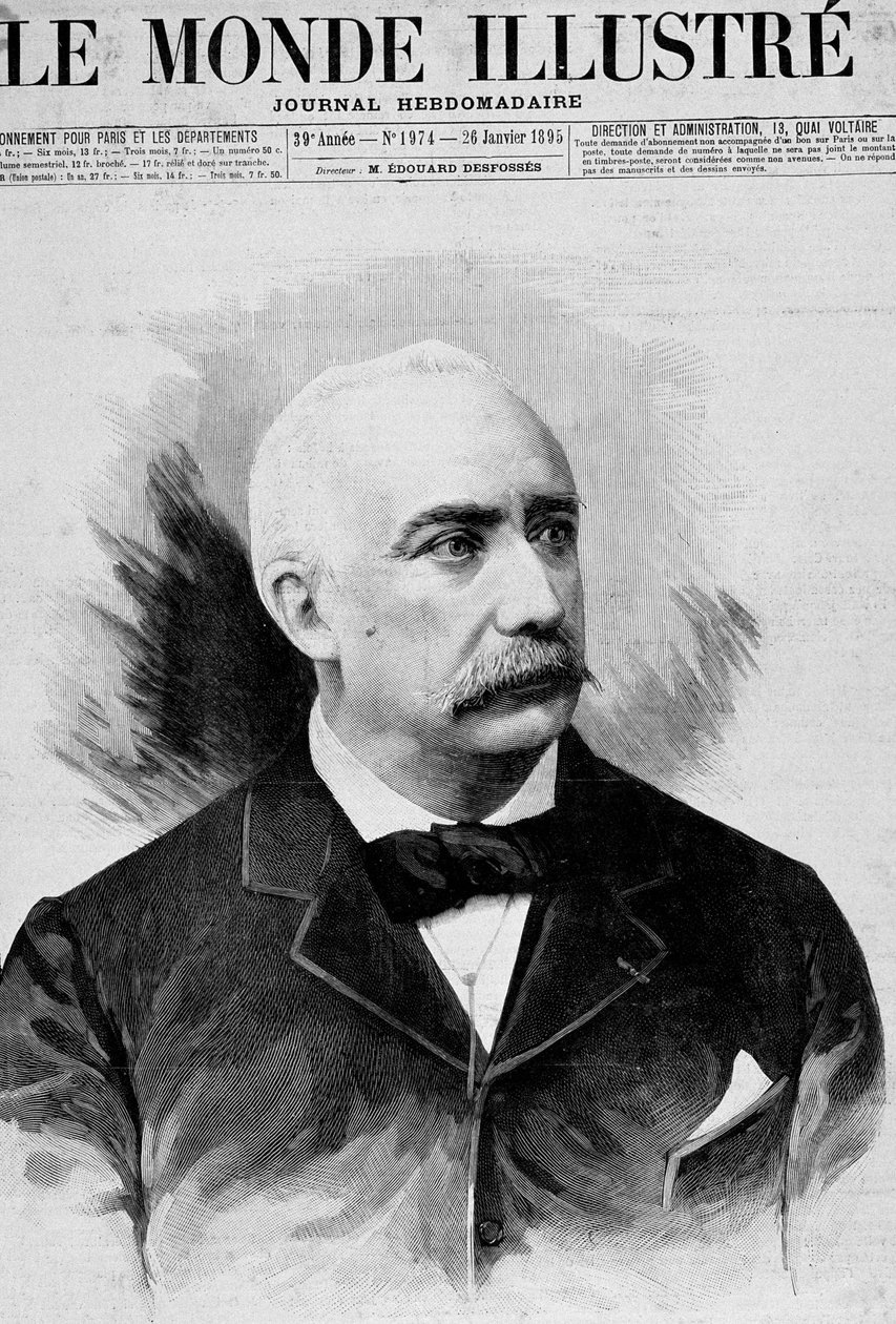 Republikens president Félix Faure (1841 - 1899). "Världen illustrerad". 26/01/1895. av Unknown artist