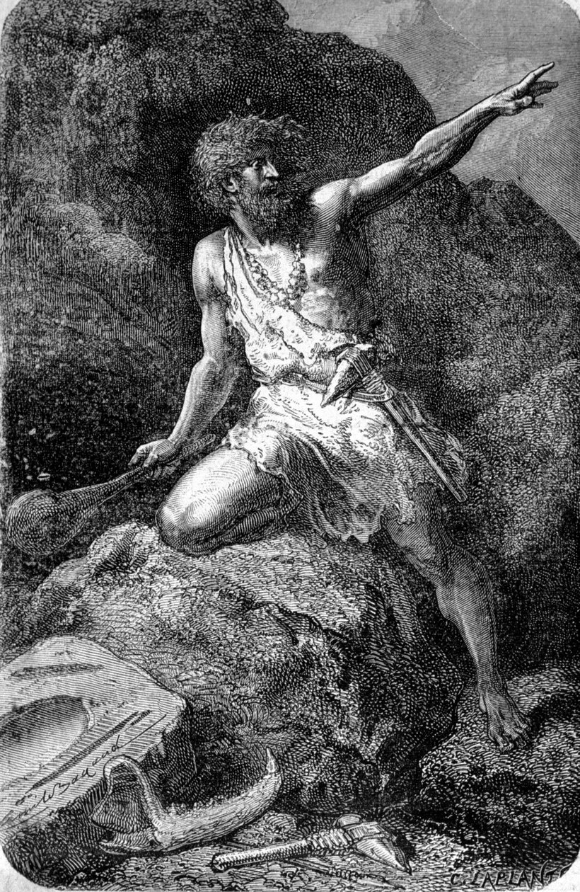 Urman av renåldern (Övre paleolitikum). av Unknown artist