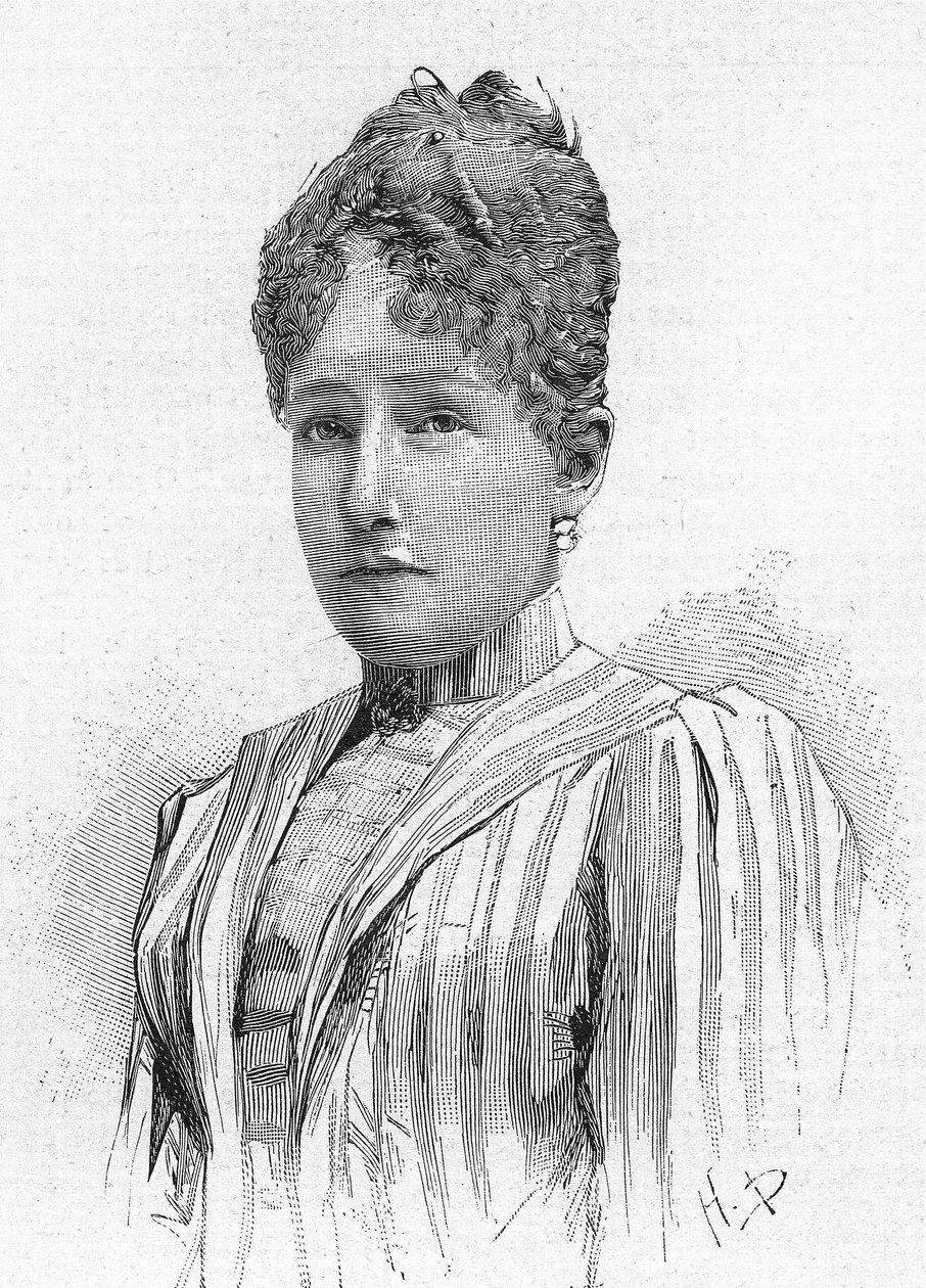 Prinsessan Stephanie av Belgien (1864 - 1945), dotter till Leopold II av Belgien, fru till Rodolph av Habsburg. av Unknown artist