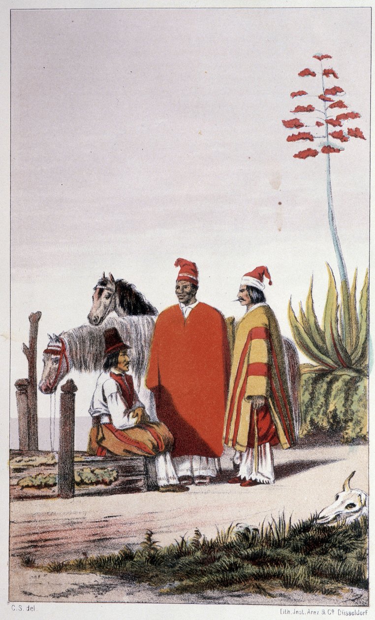 Private och landtfolk, Buenos Aires - in “” First swedish circumnavigation”” by Skogman Carl Johan Alfred, ed. Stockhlom, Adolf Bonnier av Unknown artist