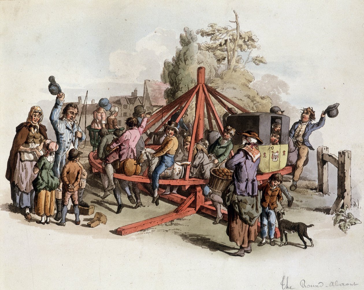 Allmän ridning i Storbritannien - litografi, deb. 1800-talet av Unknown artist