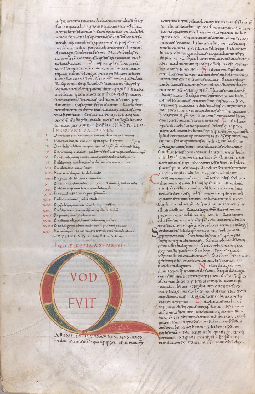 Quod fuit ab initio, Illuminerad Initial av Unknown artist