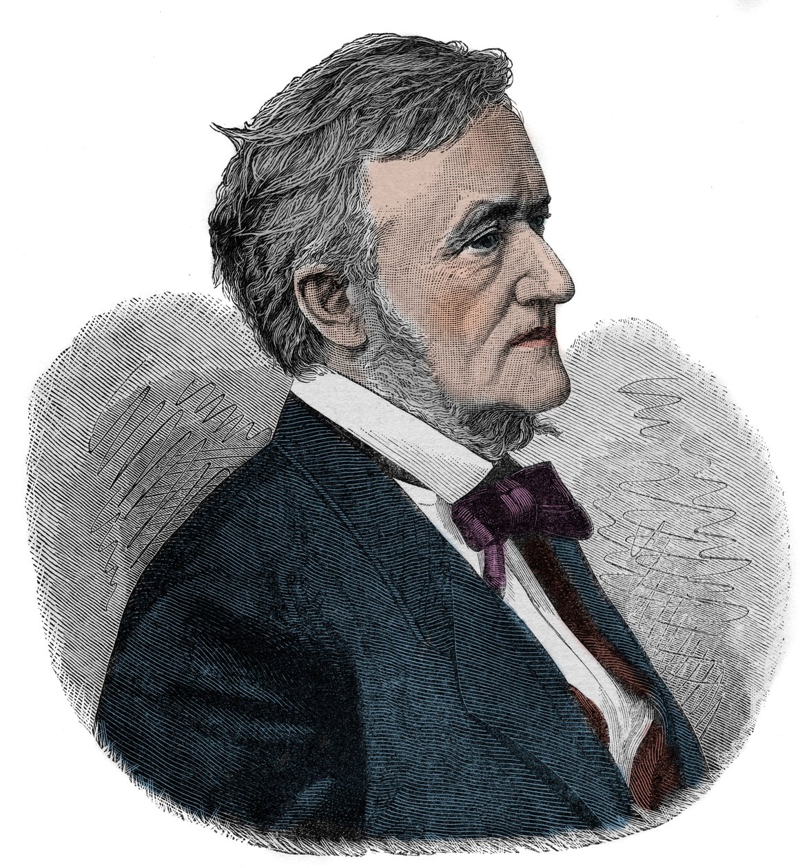 RICHARD WAGNER (1813-1883) Engelsk kompositör - gravyr av Unknown artist