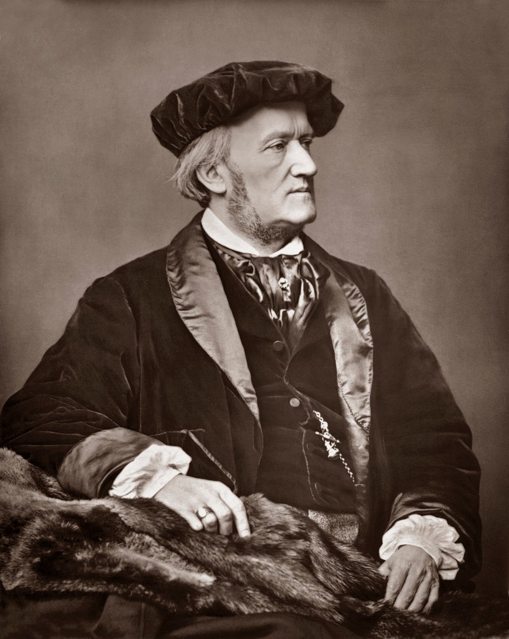 RICHARD WAGNER (1813-1883) tysk kompositör. Porträttfoto av Unknown artist
