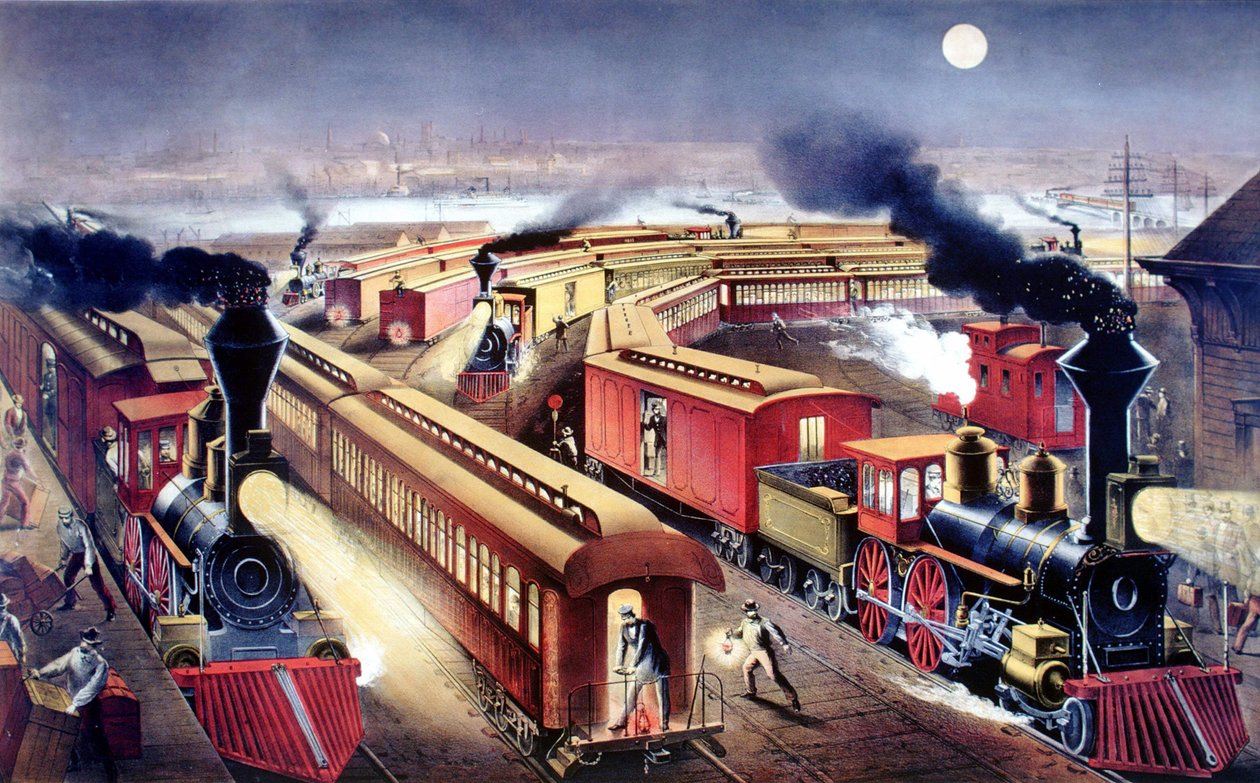 Järnväg i USA av Unknown artist