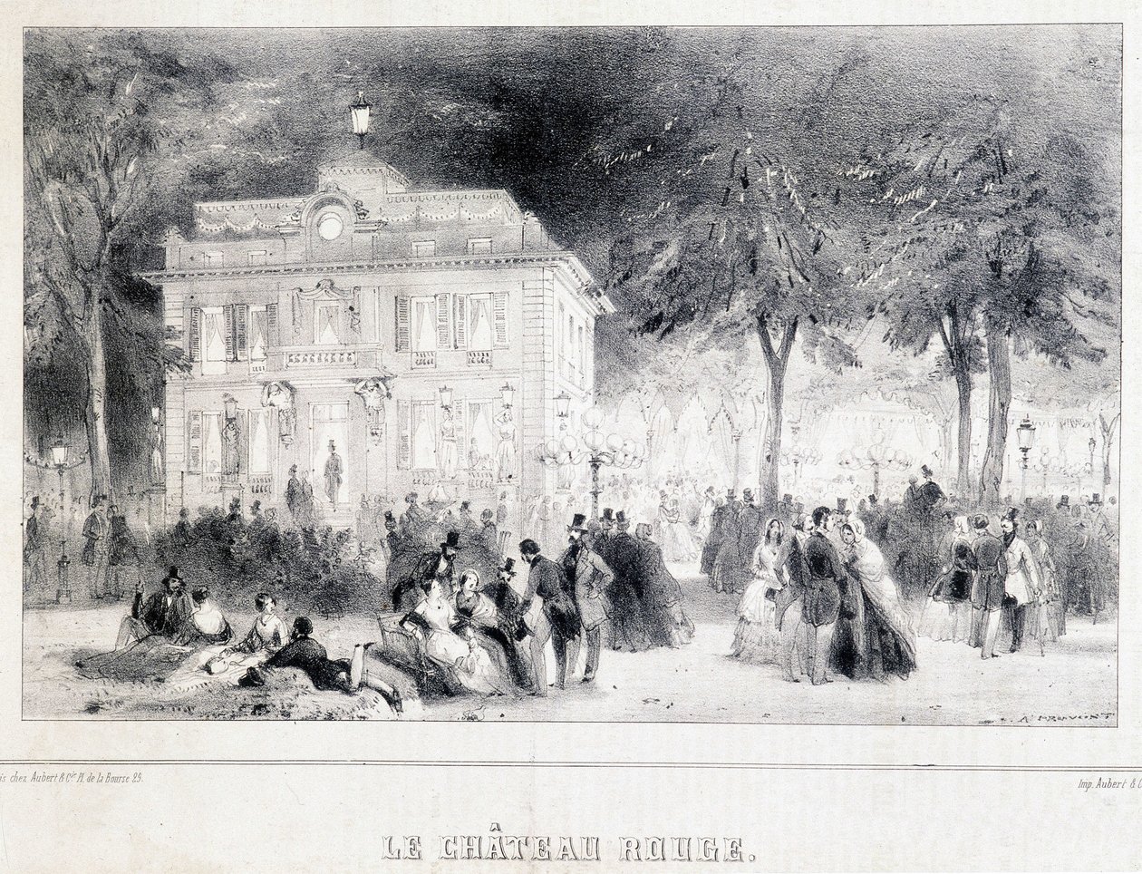 Mottagning framför det röda slottet. av Unknown artist