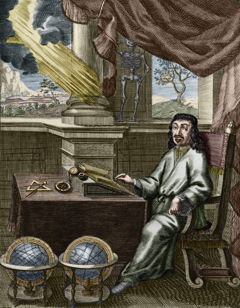 René Descartes (1596-1650), fransk filosof och matematiker. av Unknown artist