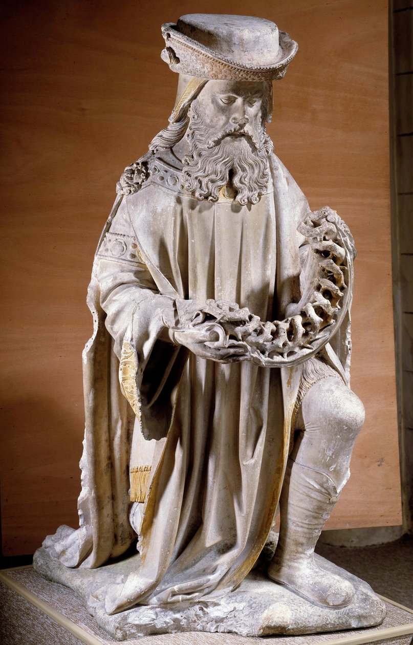 Representation av Josef av Arimathea Skulptur på sten från 1500-talets Compiegne, Musee Vivenel av Unknown artist