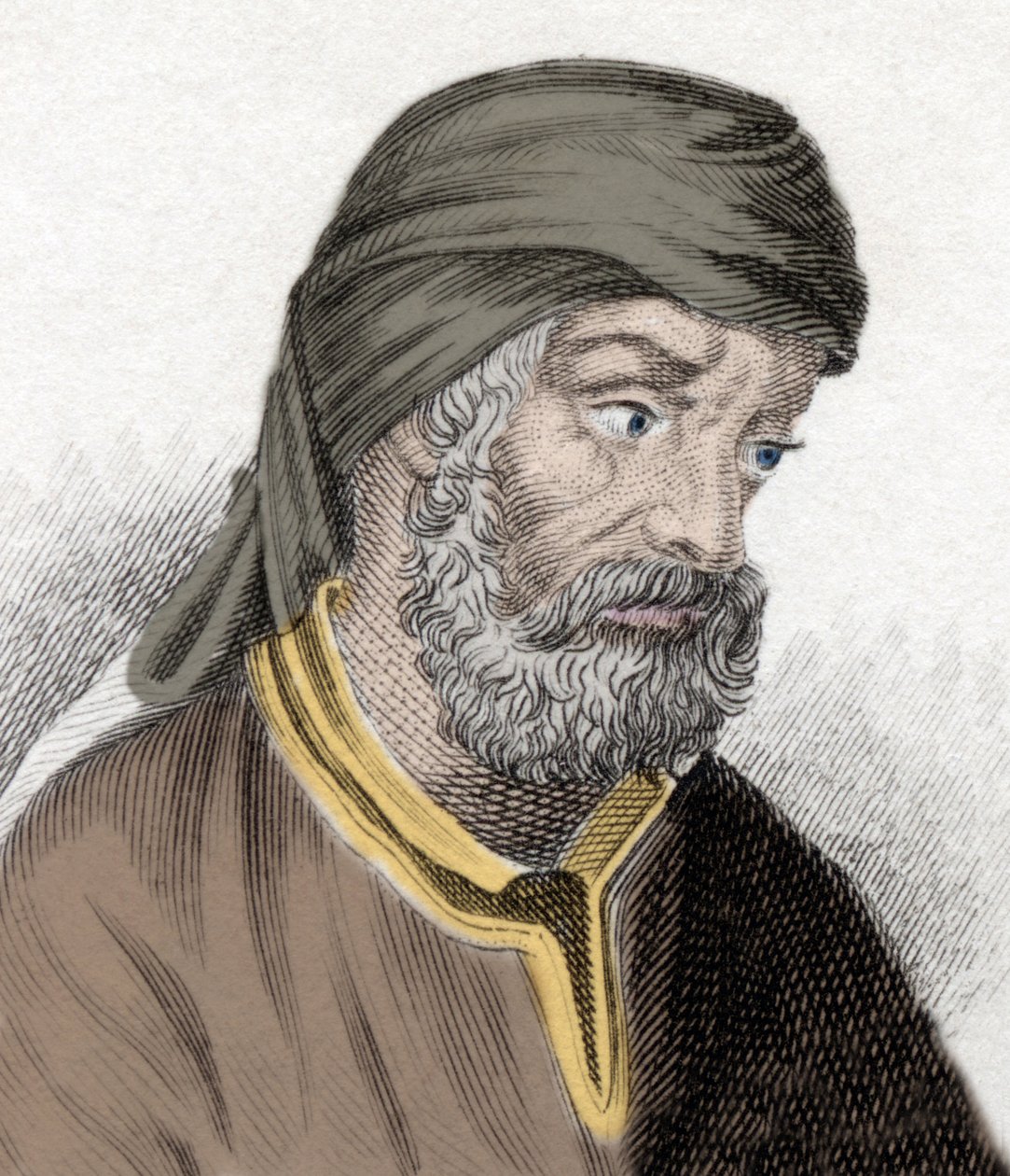 Representation av Quintus Septimus Florens Tertullianus känd som Tertullianus (ca. 150/160- ca. 230/240) teolog och kyrkans fader. Gravyr av 1800-talet. av Unknown artist