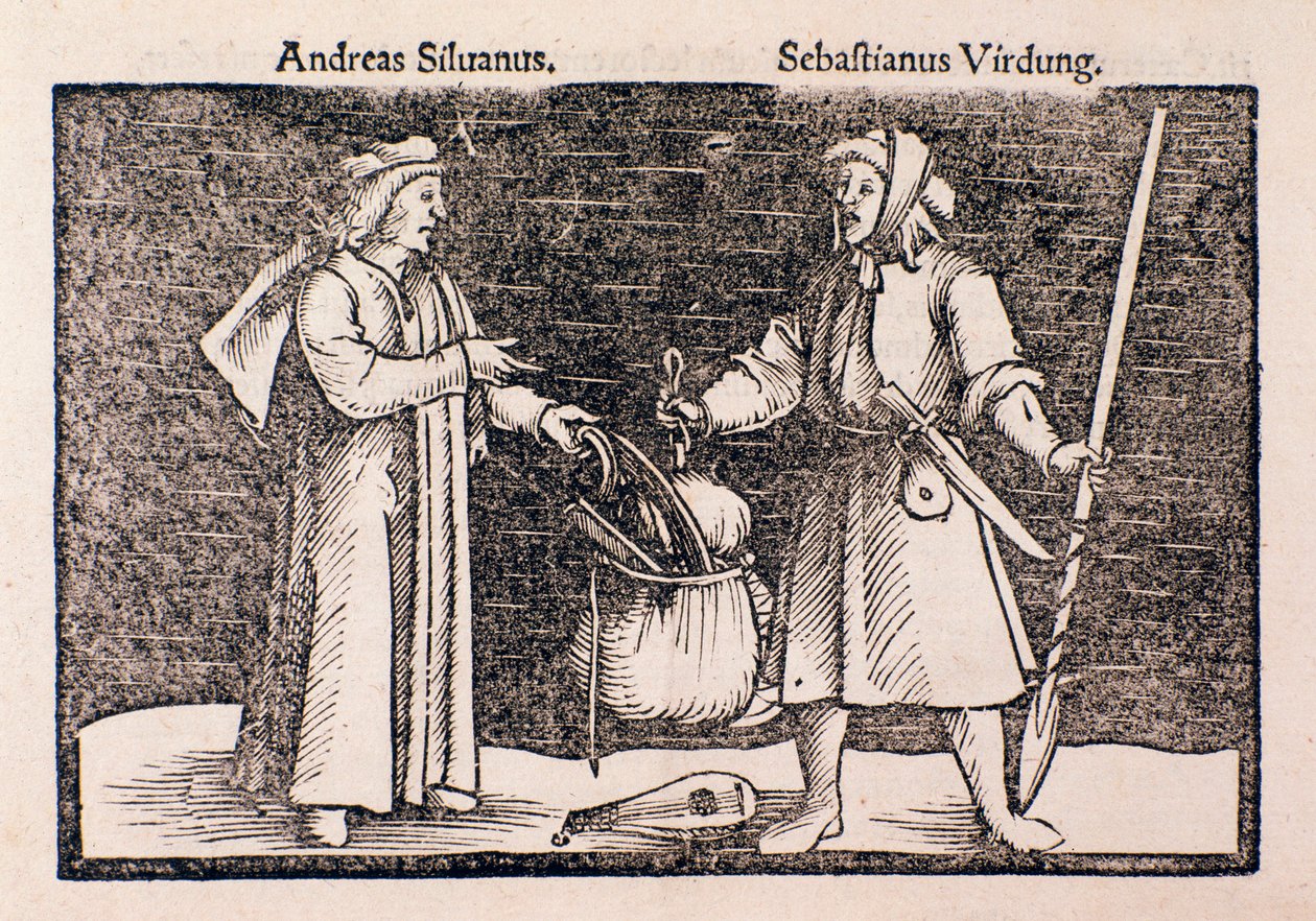 Representation av Sebastian Virdung (gravyr av Unknown artist