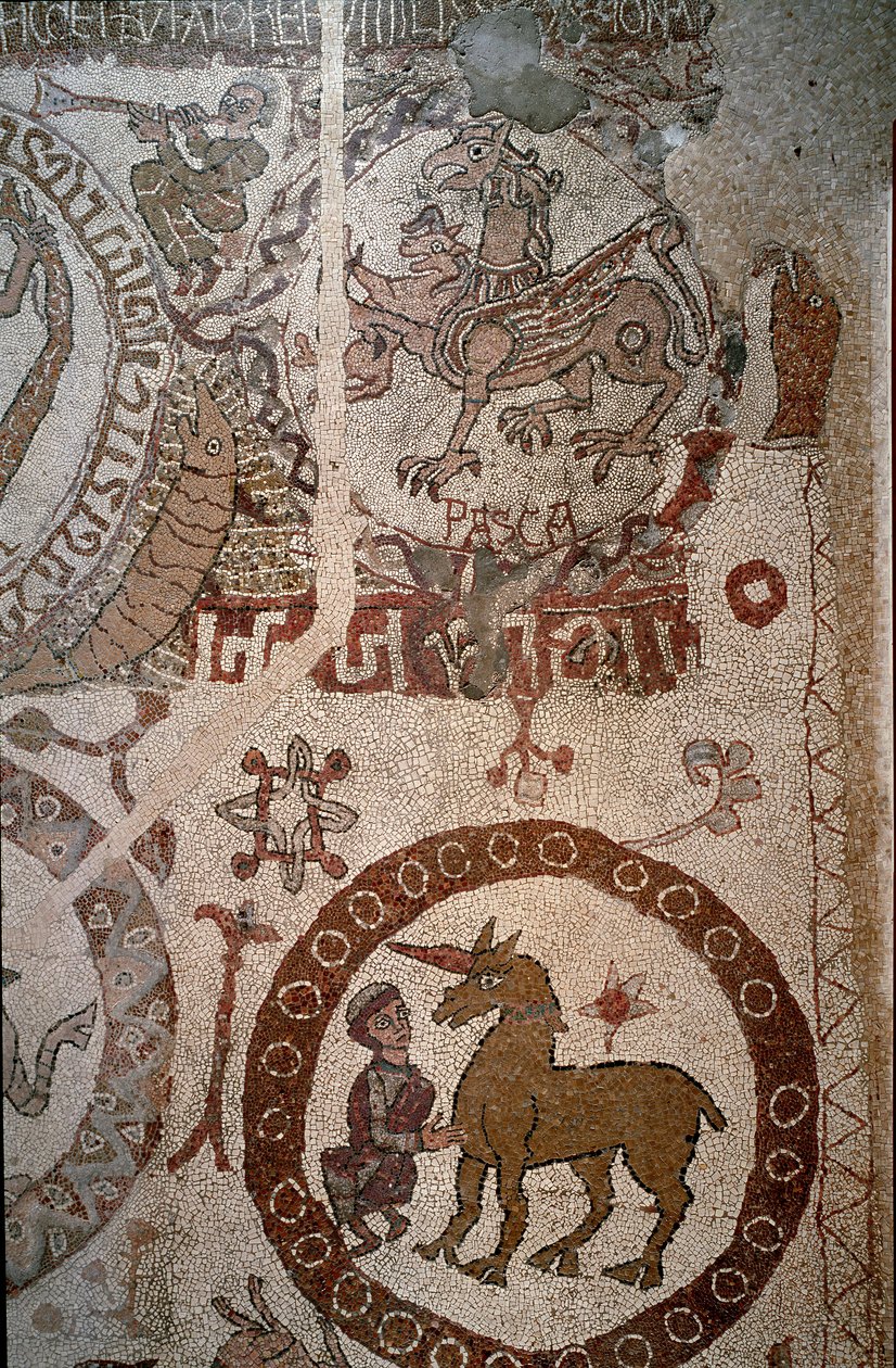 Representation av den imaginära indiska faunan som symboliserar Alexander den stores bedrifter av Unknown artist