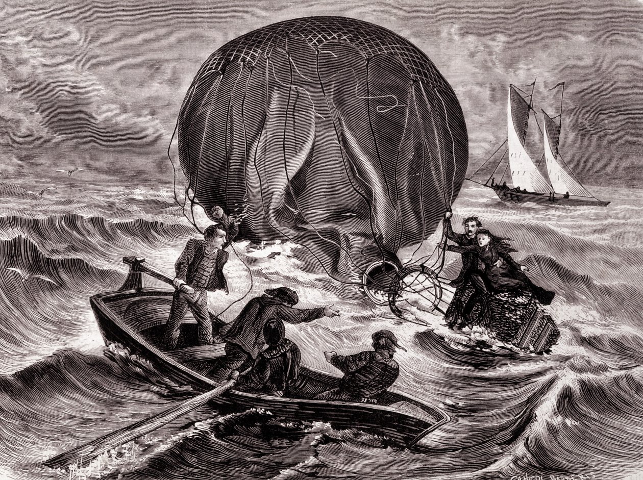 Rescue of the Habs ball, monterad av Mr och Mrs Durouf. Skeppsbrott vid Englands kust den 1 september av Unknown artist