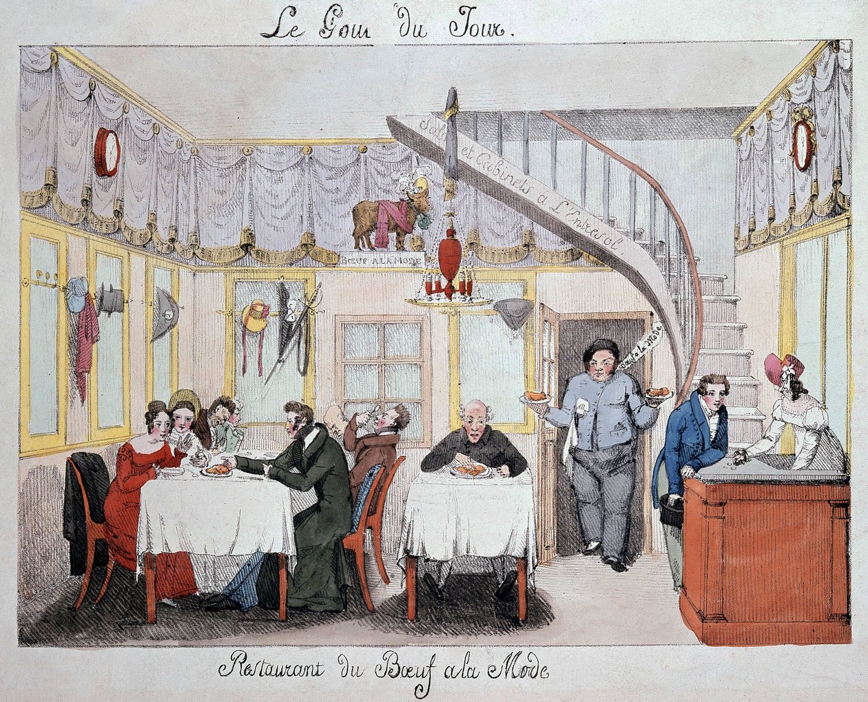 Restauranghallen "" Beef in Fashion"" v. 1820 av Unknown artist