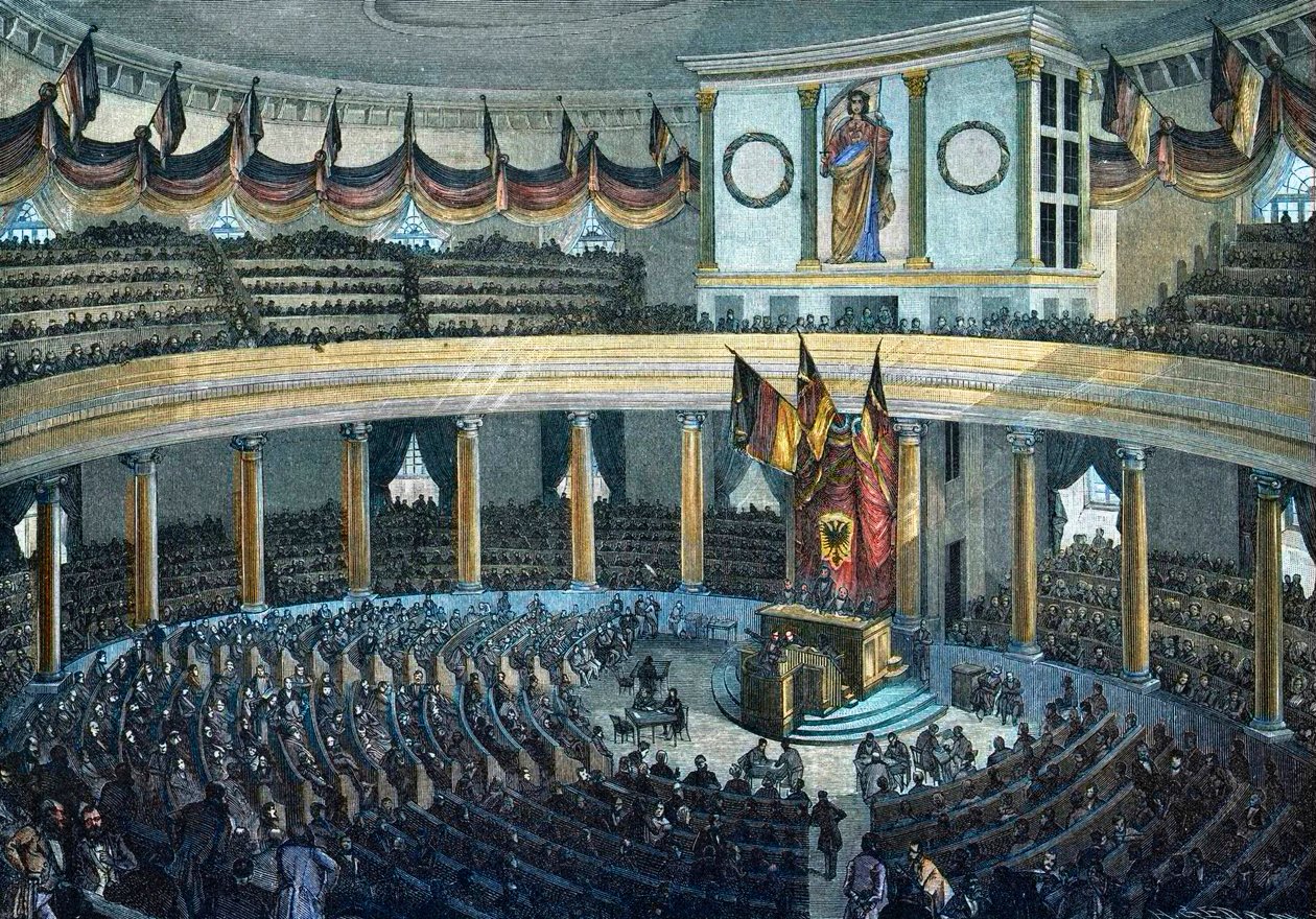 Revolutioner 1848 - 1849: tysk nationalförsamling vid St Paul