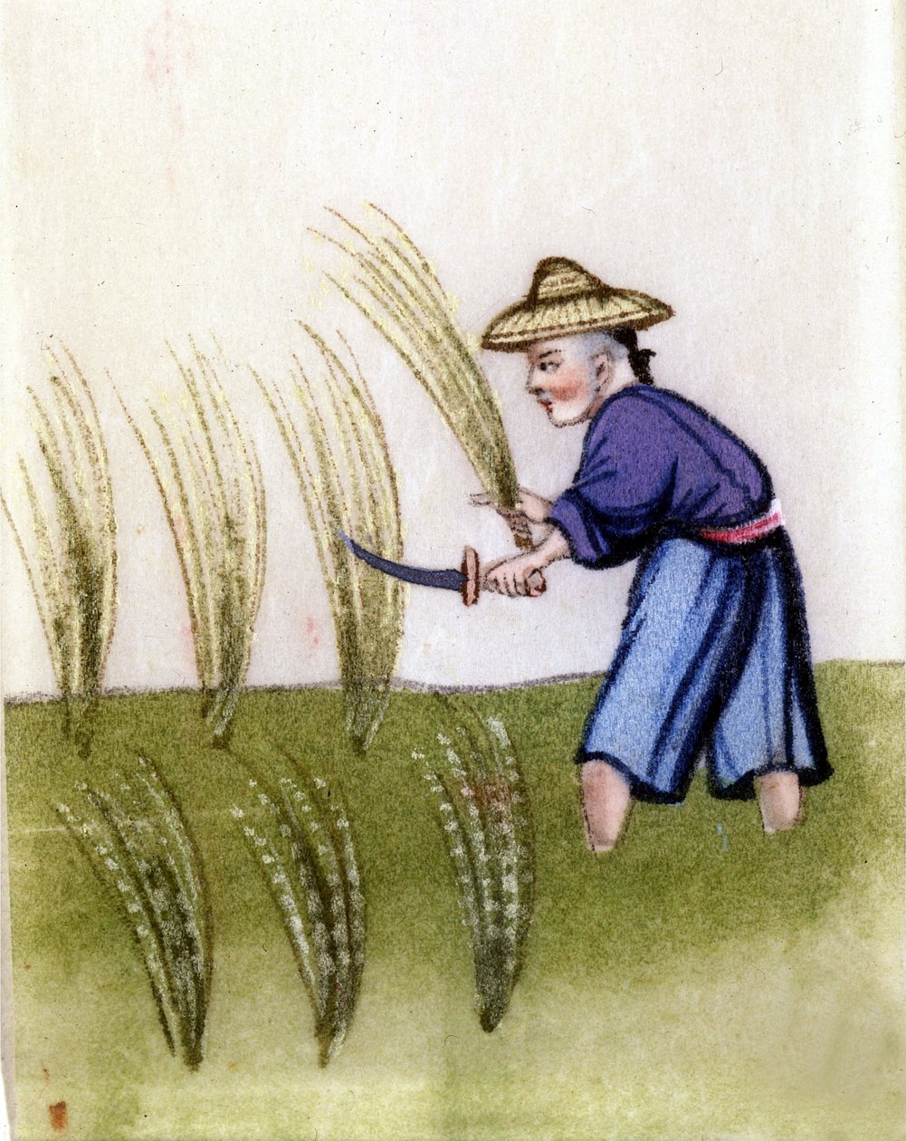Risodling i Kina. Målning på rispapper. i Milano. av Unknown artist