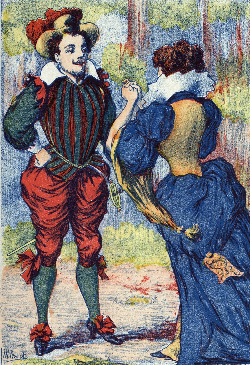 Riquet a la Houppe blir en stilig herre. Anonym illustration för "" Riquet a la houppe", berättelse av Charles Perrault (1628-1703), fransk författare. Bildmaterial Marcel Vagne, Jarville Nancy, odaterat (slutet av 1800-talet). av Unknown artist