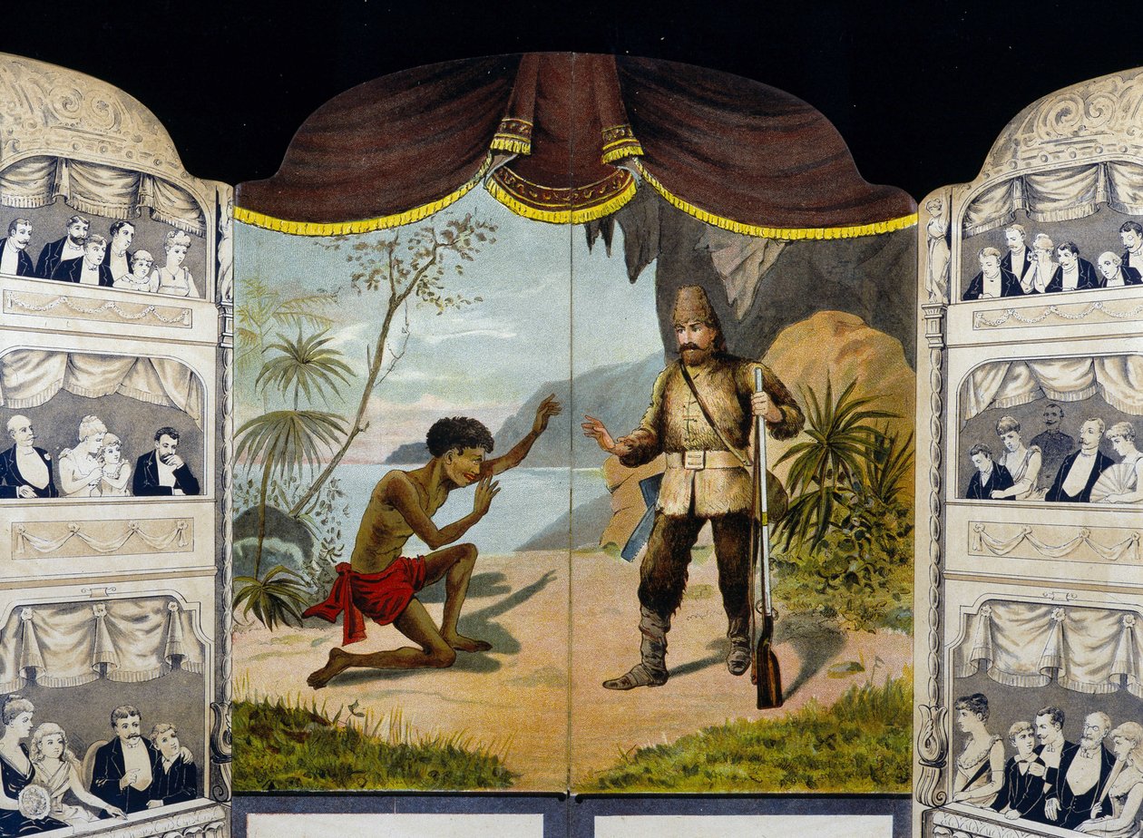 Robinson Crusoe möter fredag av Unknown artist