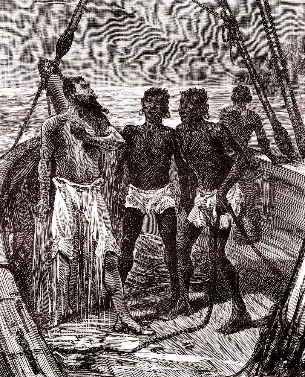 Gummitransport på floden Maroni, Guyana av Unknown artist
