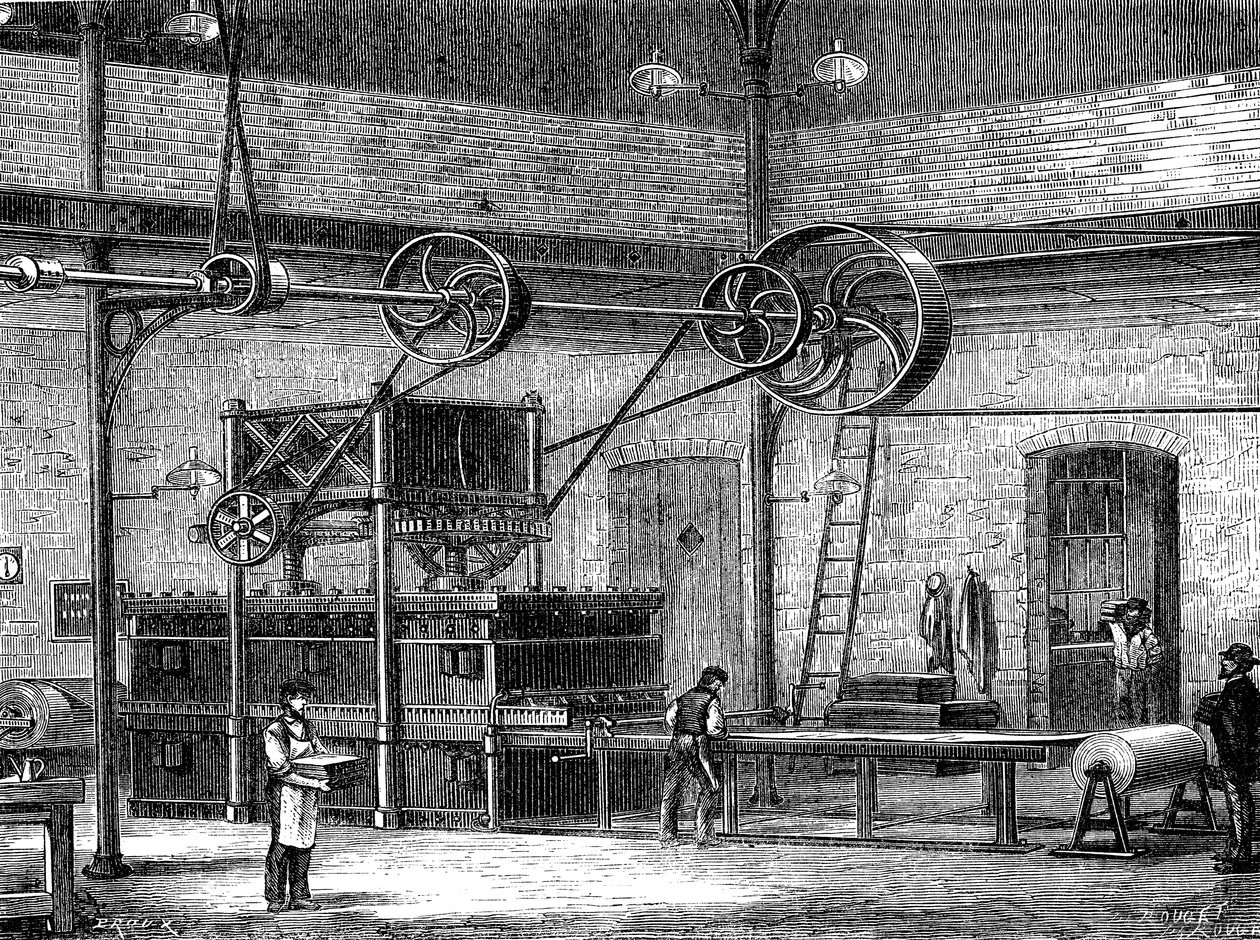 Gummivulkanisering med torrångsystem (gravyr) av Unknown Artist