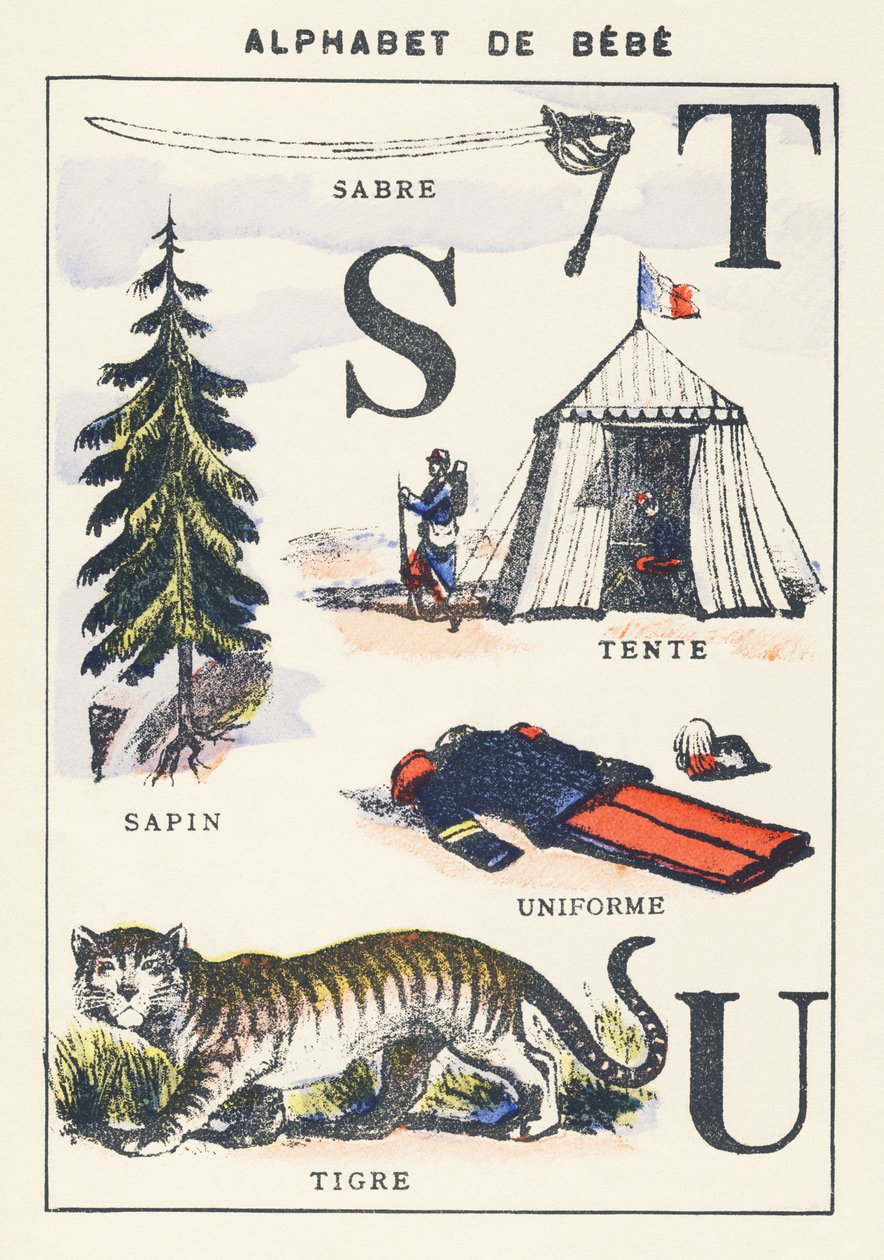 S T U: sabel, til, leje, tiger, uniformer web av Unknown artist