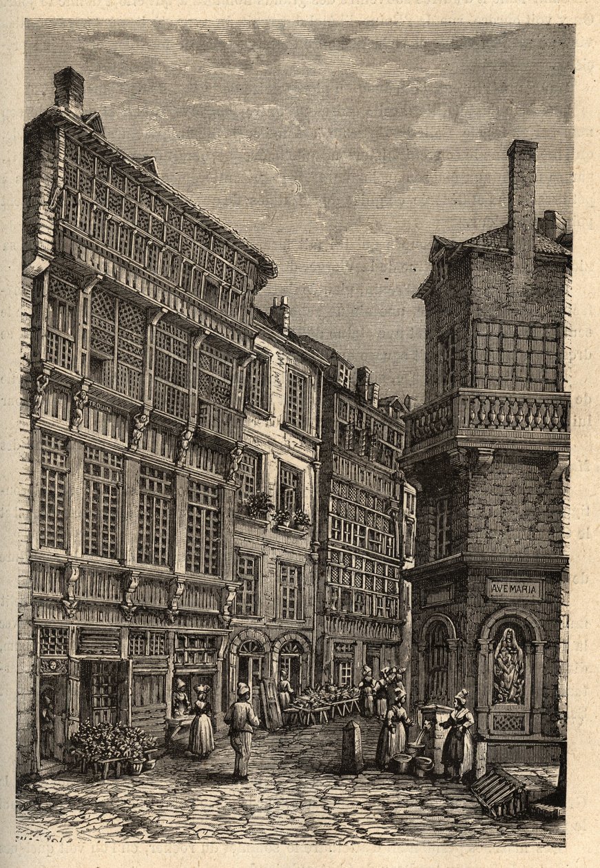 Saint Malo (Saint-Malo) hus av Duguay Trouin (Rene Dugay-Trouin) - gravyr i "" PATRIE"" - PECTUREQUIREQUE BESKRIVNING AV FRANKRIKE I 6 VOLYER AV LUCIEN HUARD - slutet av 1800-talet av Unknown artist