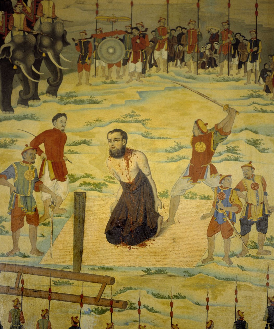 Saint Pierre Dumoulin Borie, Martyr till Dong Hoi, Tonkin 1838. Anonym målning från 1800-talet. av Unknown artist