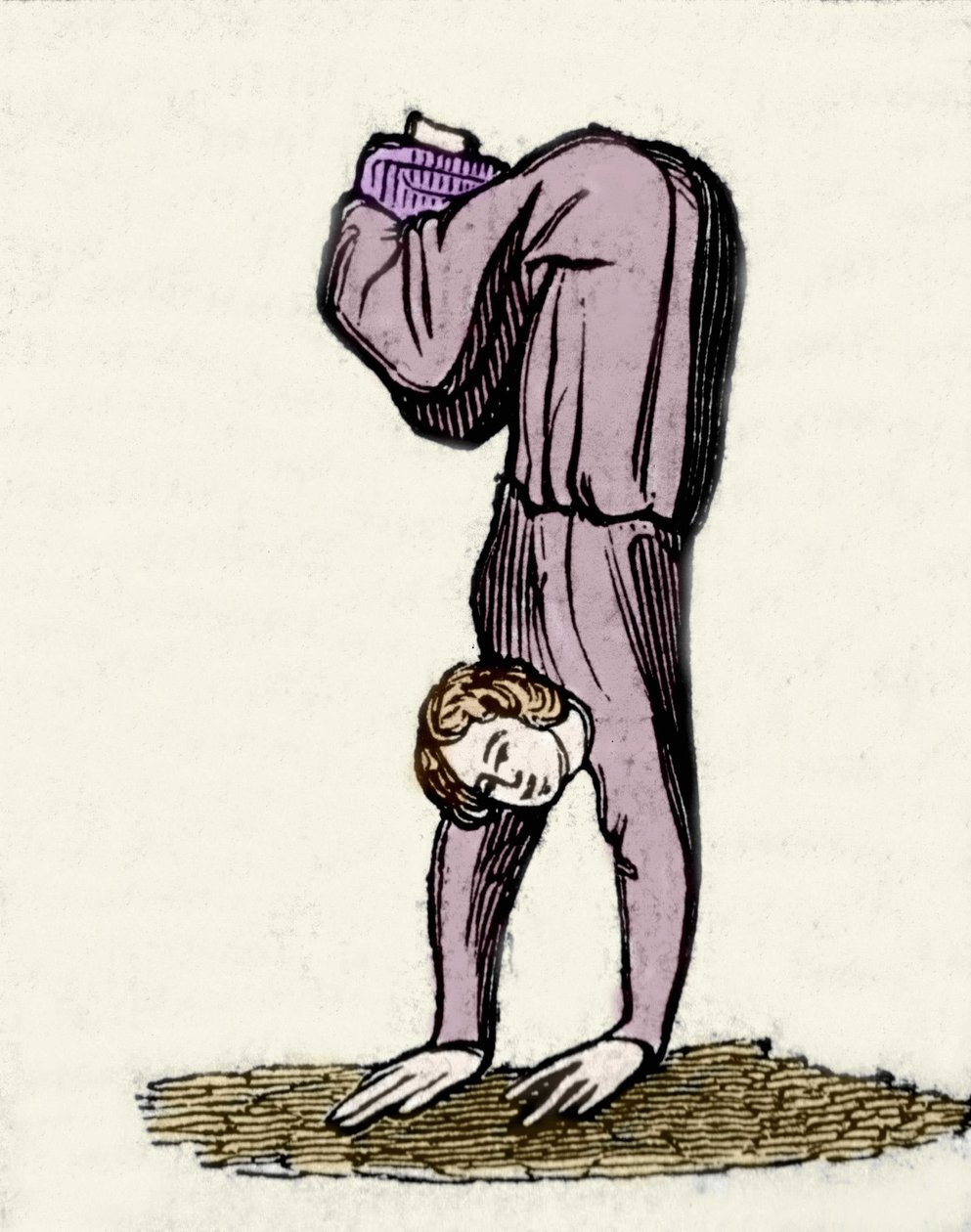 Salome dansar för sin far Herode Antipas. 1800-talsillustration från ett manuskript. av Unknown artist