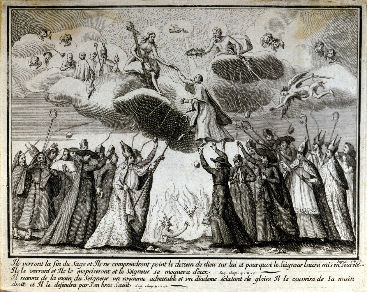 Satirisk vinjett mot jansenismen. av Unknown artist