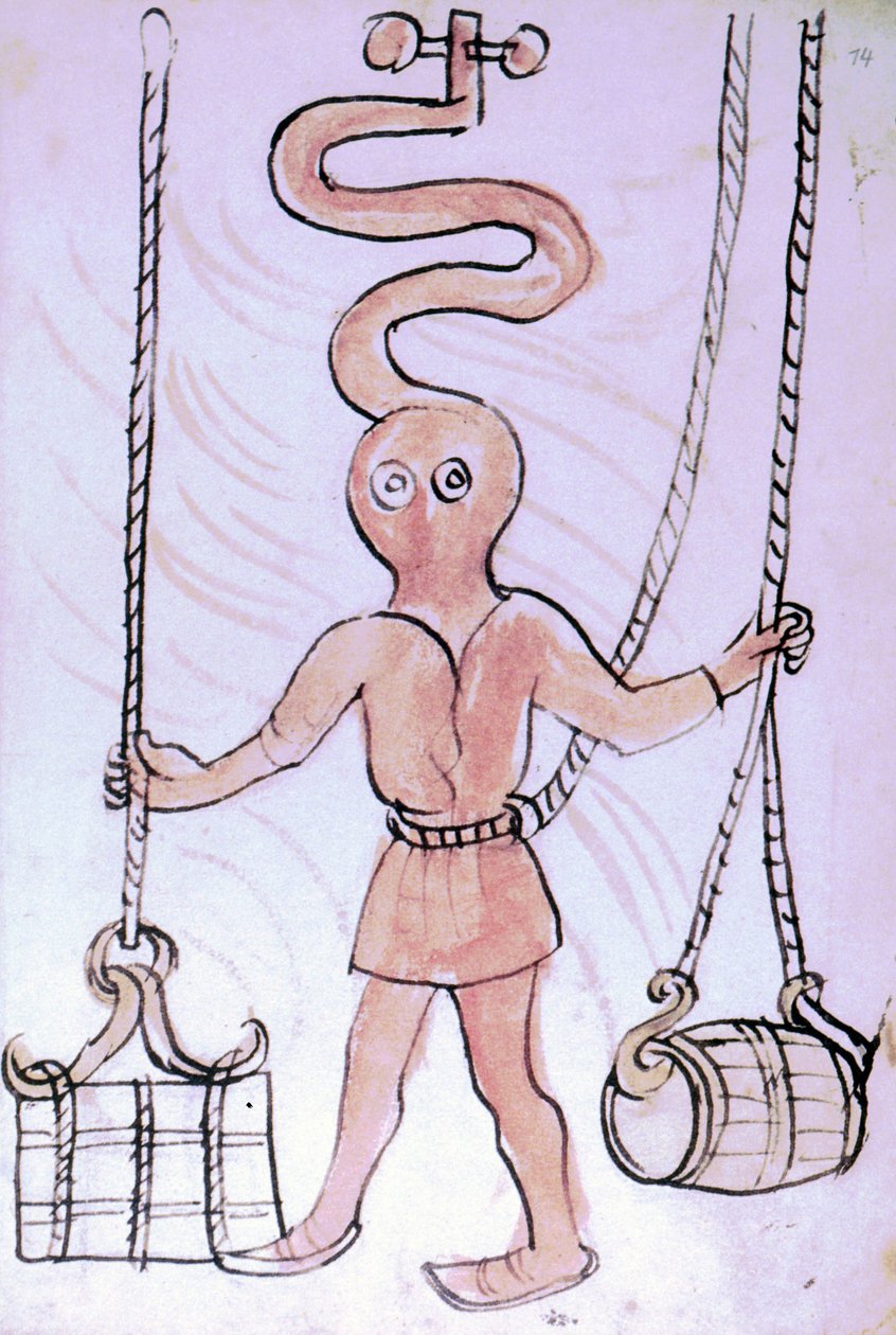 Scaphandler från ett manuskript, känt som "det anonyma hussitkriget" av Unknown artist