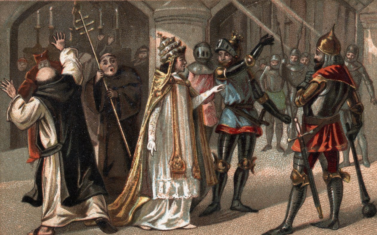 Sciarra Colonna slår påven Bonifatius VIII i ansiktet av Unknown artist