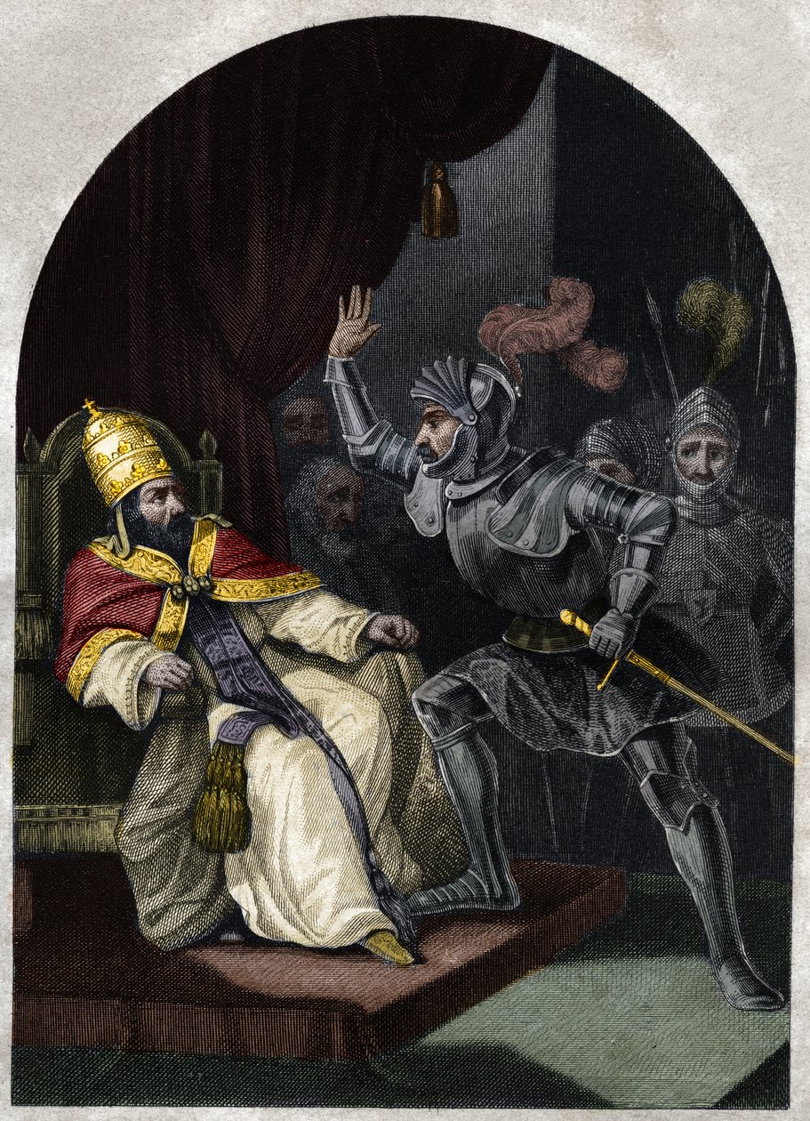 Sciarra Colonna slår påven Bonifatius VIII i ansiktet av Unknown artist