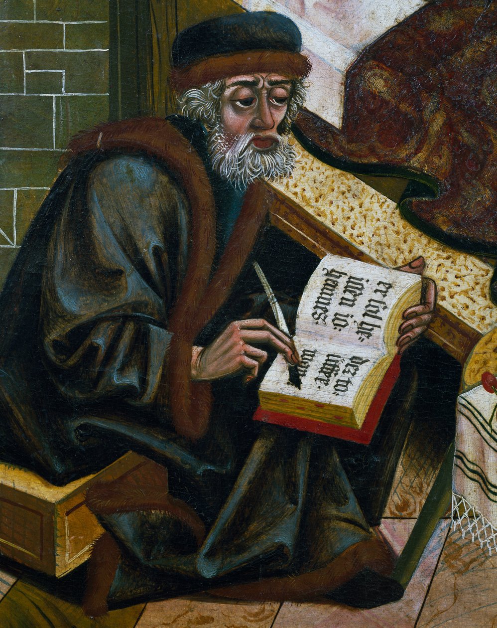 Skribent, fransk-rhensk konst, detalj av Unknown artist