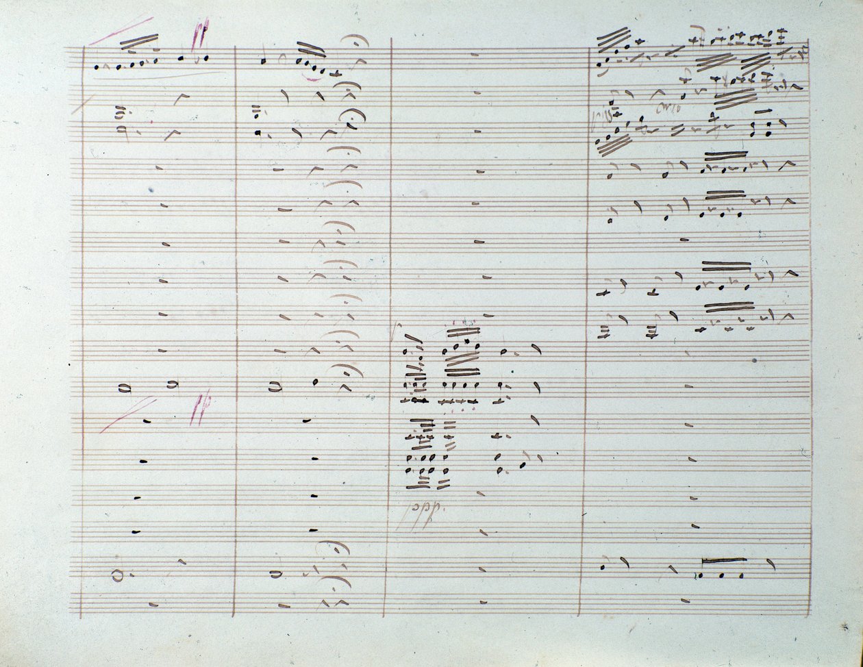 Notblad för Grande-symfonin (op. 8) av Carl August Cannabich av Unknown artist