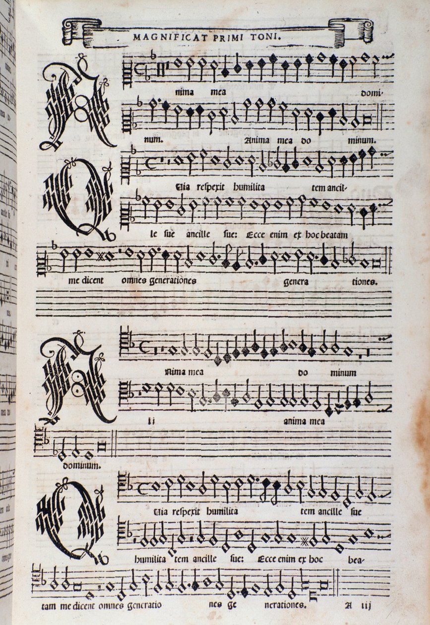 Noter på Magnificat av Giovanni Animuccia av Unknown artist