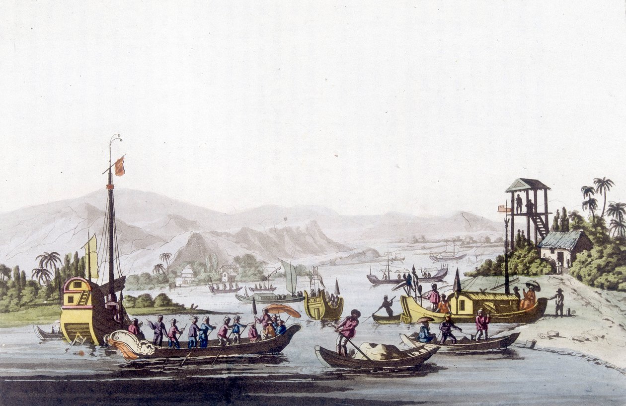 Skickar från Cochinchina. Library of Decorative Arts of Paris i "" Den antika och moderna kostymen"" av Unknown artist