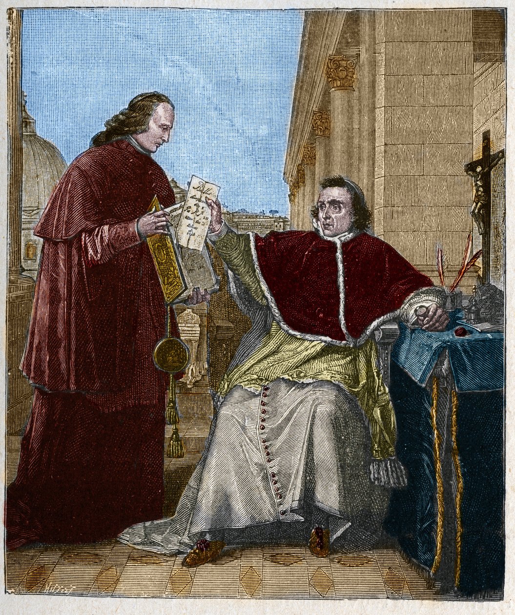 Underskrift av konkordatet mellan Frankrike och Heliga stolen, av påven Pius VII, 15 augusti av Unknown artist