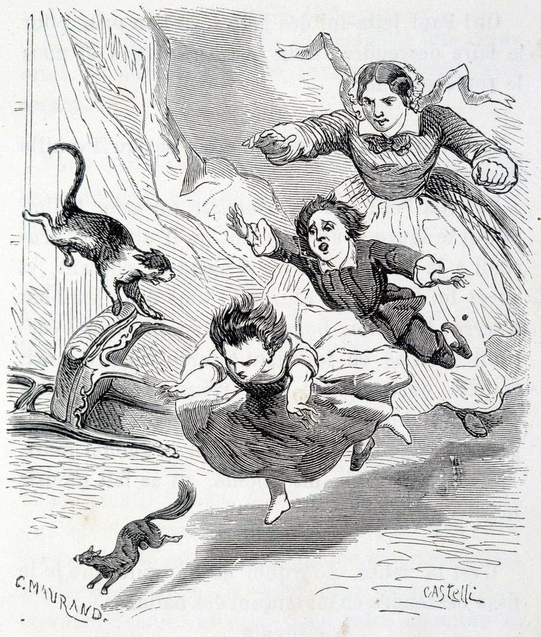 Sophie and the squirrel - i "The misfortunes of Sophie"" av grevinnan av Ségur, Hachette av Unknown artist