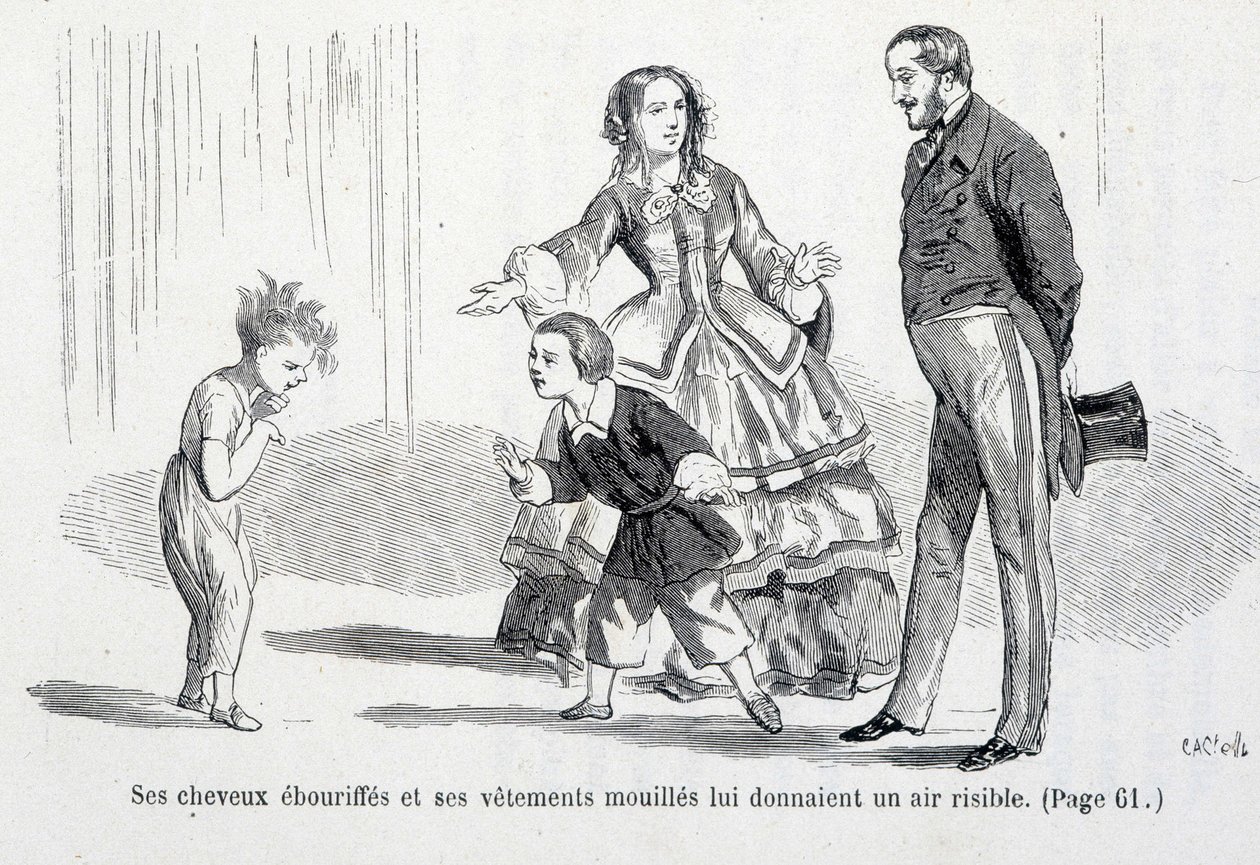 Sophie wet - i "The misfortunes of Sophie"" av grevinnan av Ségur, Hachette av Unknown artist