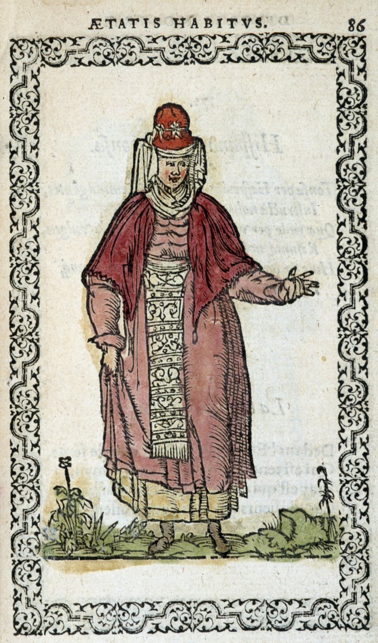 Spansk kvinna - i "" Habits et effigies"" av Jean Sulperius av Unknown artist