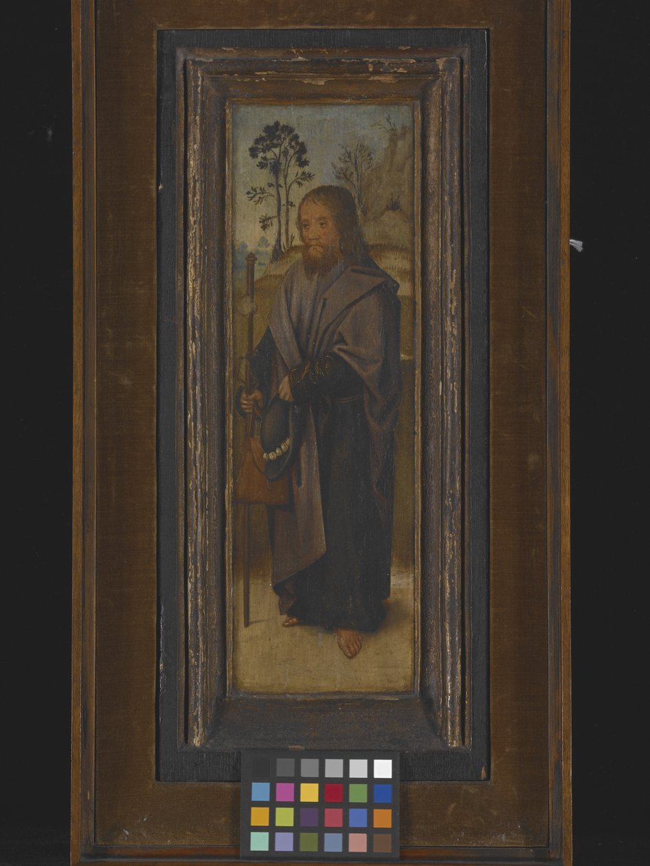 St. James (Pilgrimen) (olja på trä) av Unknown artist