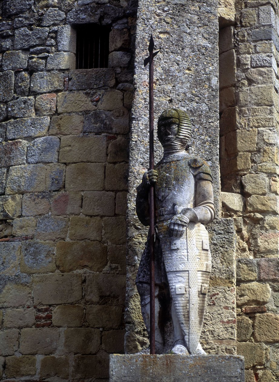Staty av en katharisk krigare på dörren till avignonet i Lauragais (31). av Unknown artist