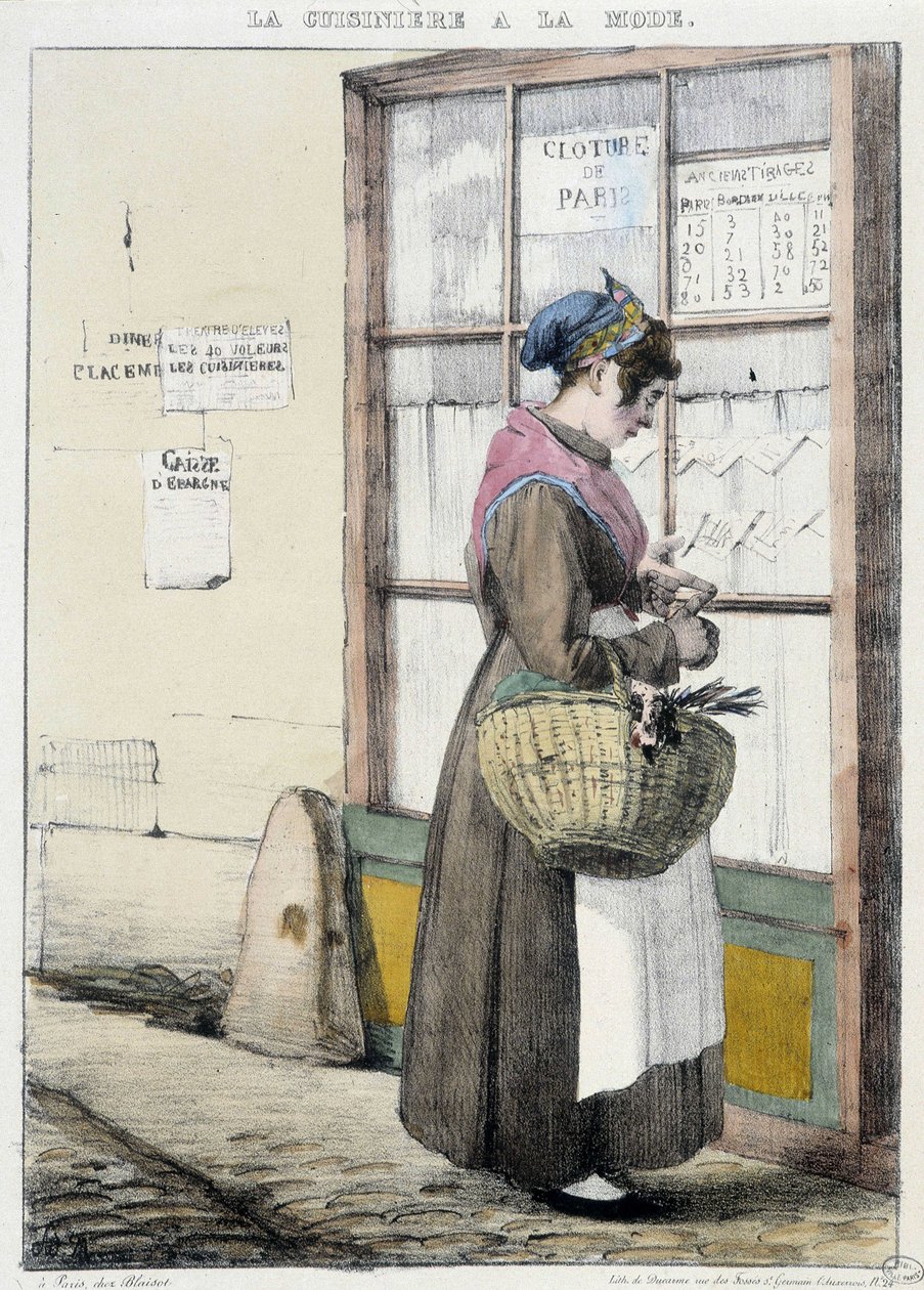 Spis med pengar för shopping - gravyr av Unknown artist