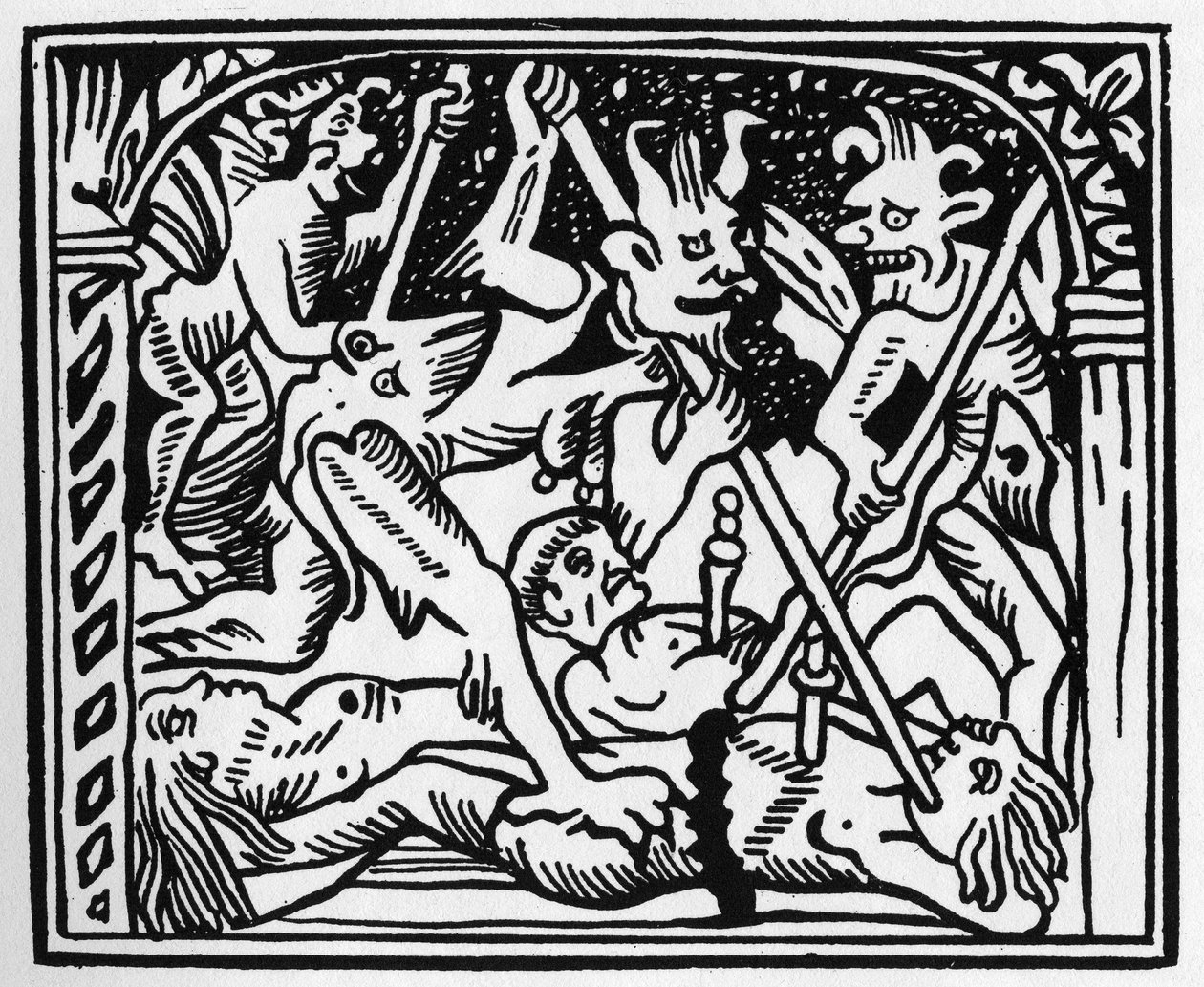 På! på! Djävlar! sus demoner! i ""Great Calendar and Compost of the Shepherds"", Lyon av Unknown artist