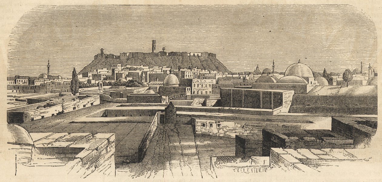 Syrien: staden Aleppo i Syrien på 1800-talet - Aleppo i Syrien - 1864 av Unknown artist