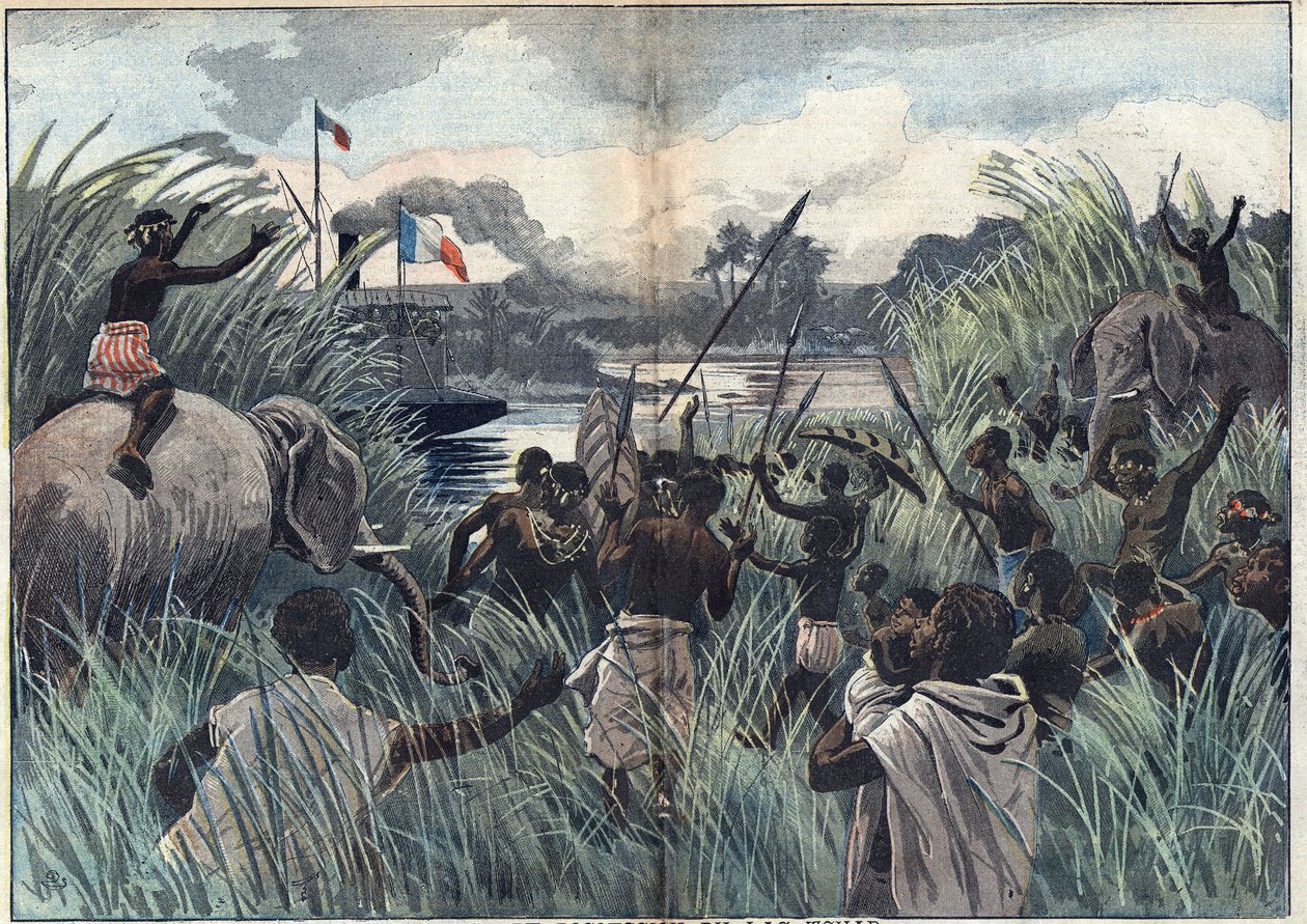 Tar Tchadsjön i besittning (Afrika) av Unknown artist