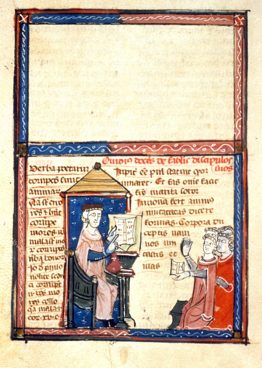 Lärare Ovidius - Miniatyr av medeltiden (ref. 418 av Unknown artist
